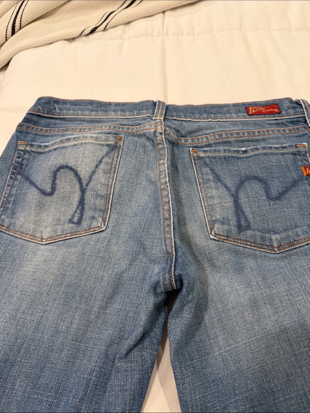 Citizens Of Humanity Light Blue Boot Cut Jeans with Signature Pocket Stitching